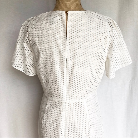 🎉HP🎉 J. Crew Flutter Sleeve Eyelet Dress - Picture 4 of 7